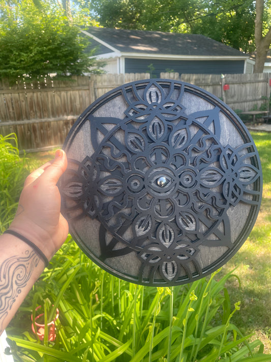 Dream Weaver - Hematite - 12 x 12 by Subloominal  (3D Sculpture)