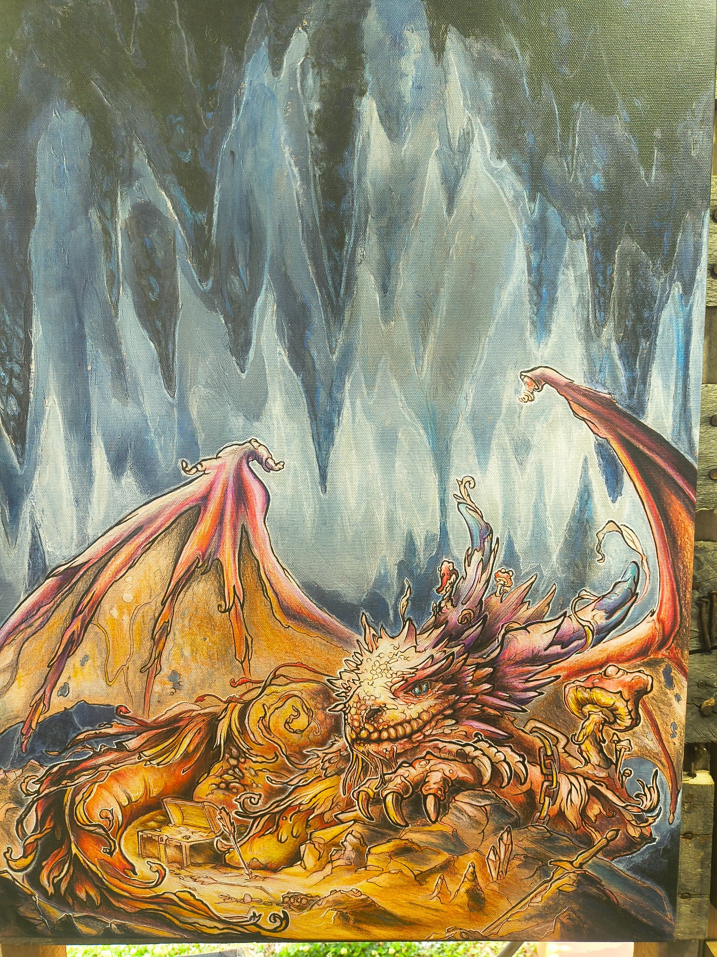 *Indigore  - 18 x 24 by Kuhmali (Canvas Print)
