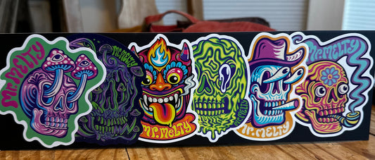 *Sticker 6 Pack (#1) - 3.5 x 3.5 by Mr. Melty  (Stickers)