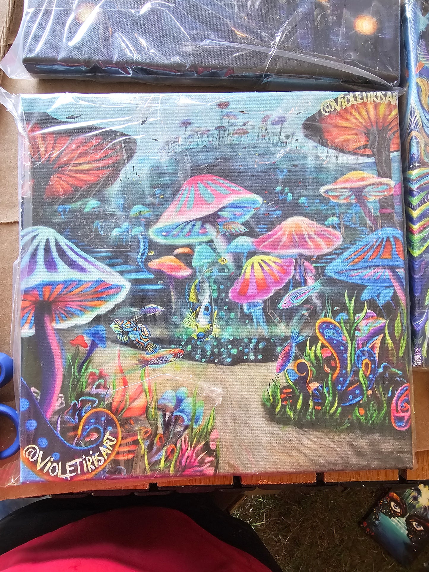 Mushroom Springs - 10 x 10 by VioletIris (Canvas Print)