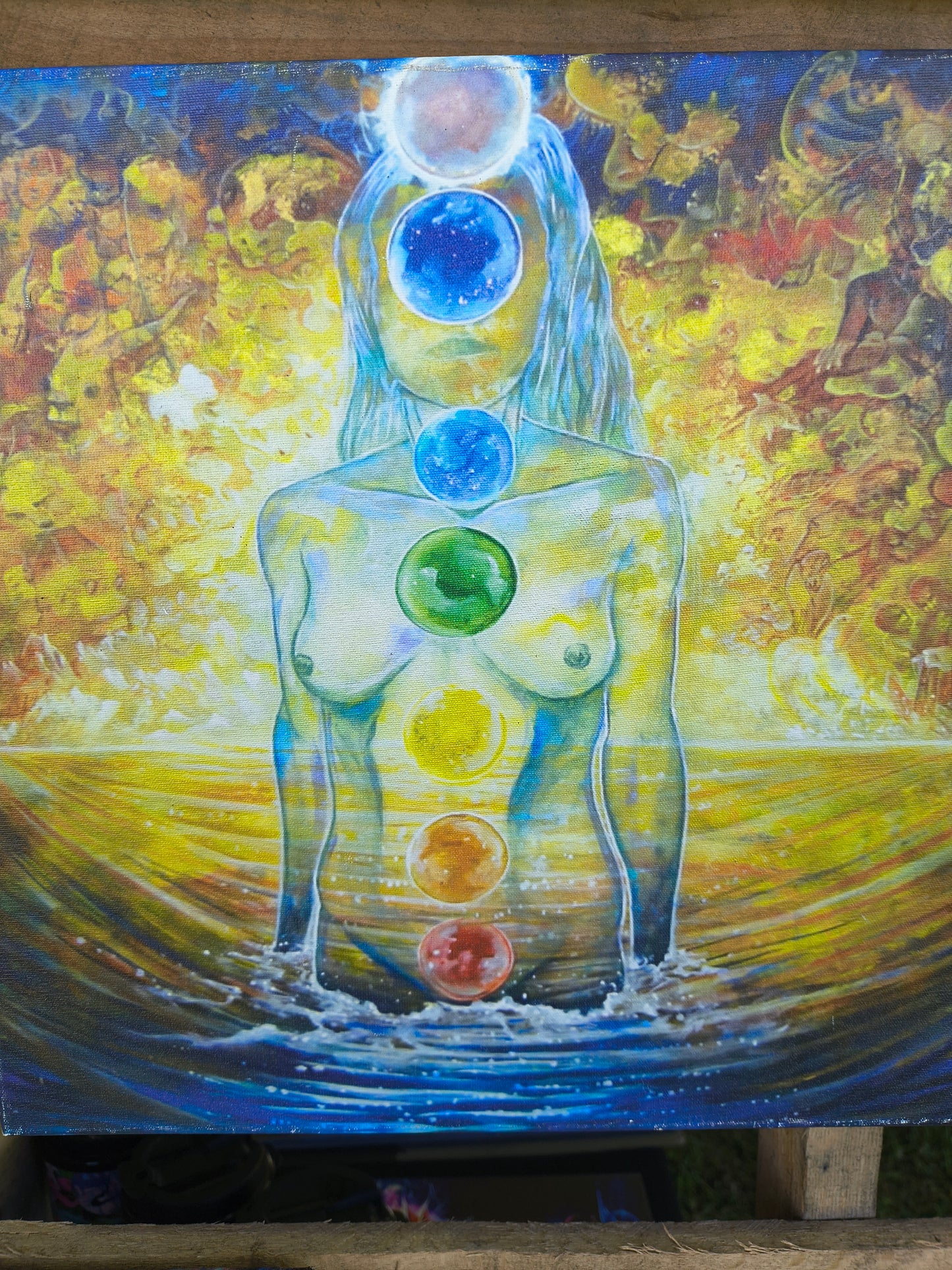 Chakra reflections - 12 x 12 by Ania Amador (Poster Print)