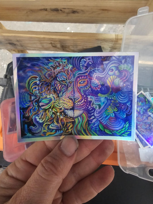 *Lion Collab Sticker - 3 x 4 by VioletIris (Stickers)
