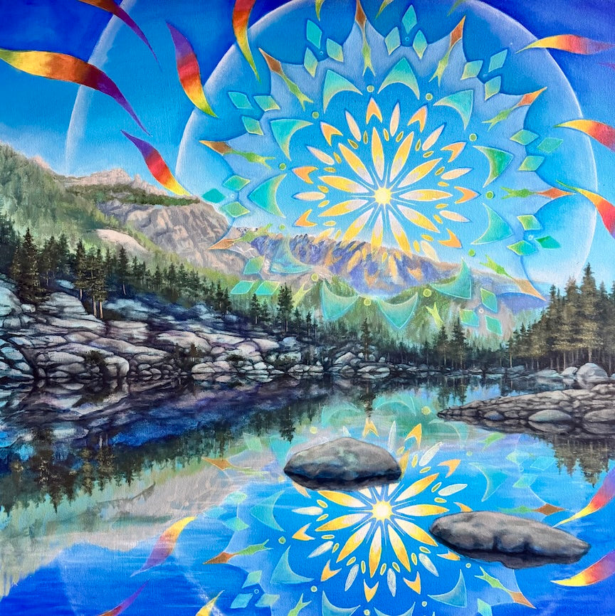 As Above - 24 x 24 by Morgan Mandala  (Canvas Print)