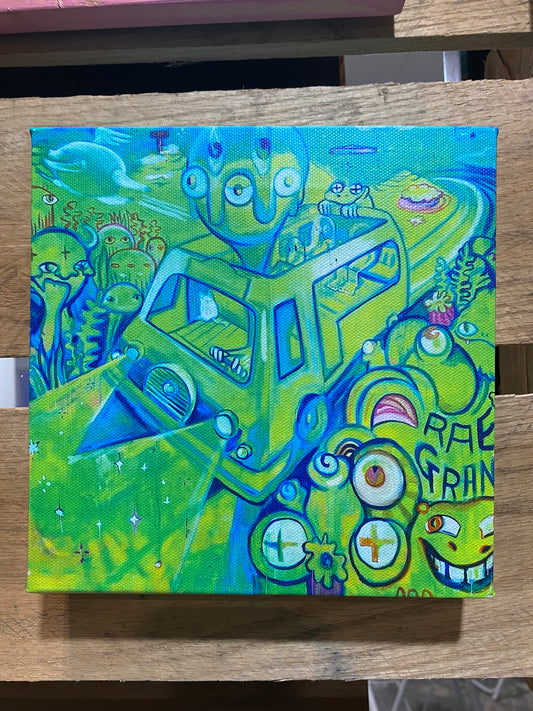 Dream Stop  - 7 x 7 by Rae Grand  (Canvas Print)