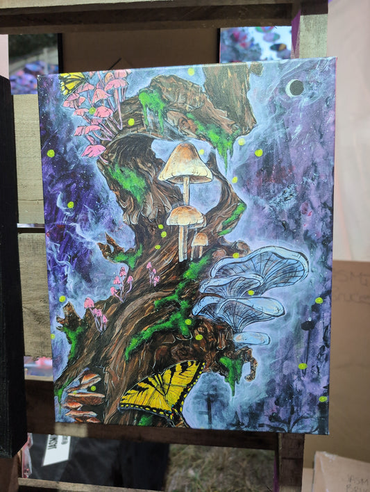 Mycelia's Magic  - 11 x 14 by Fae of Ilaria  (Canvas Print)