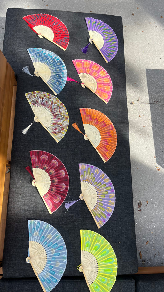 *Painted Hand Fans - 10 x 15 by Paulina Casati (Accessory (pins, patches, etc))