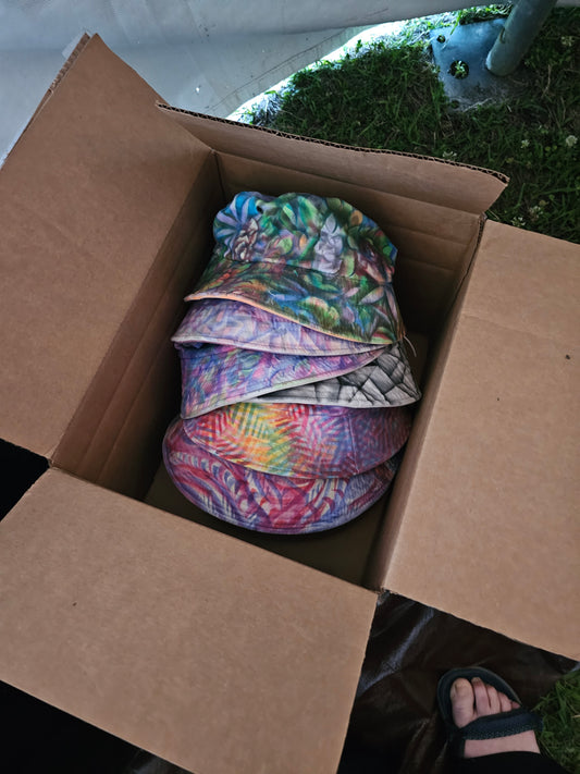 *Hand Painted Bucket Hats - One Size Fits All by VioletIris (Apparel)