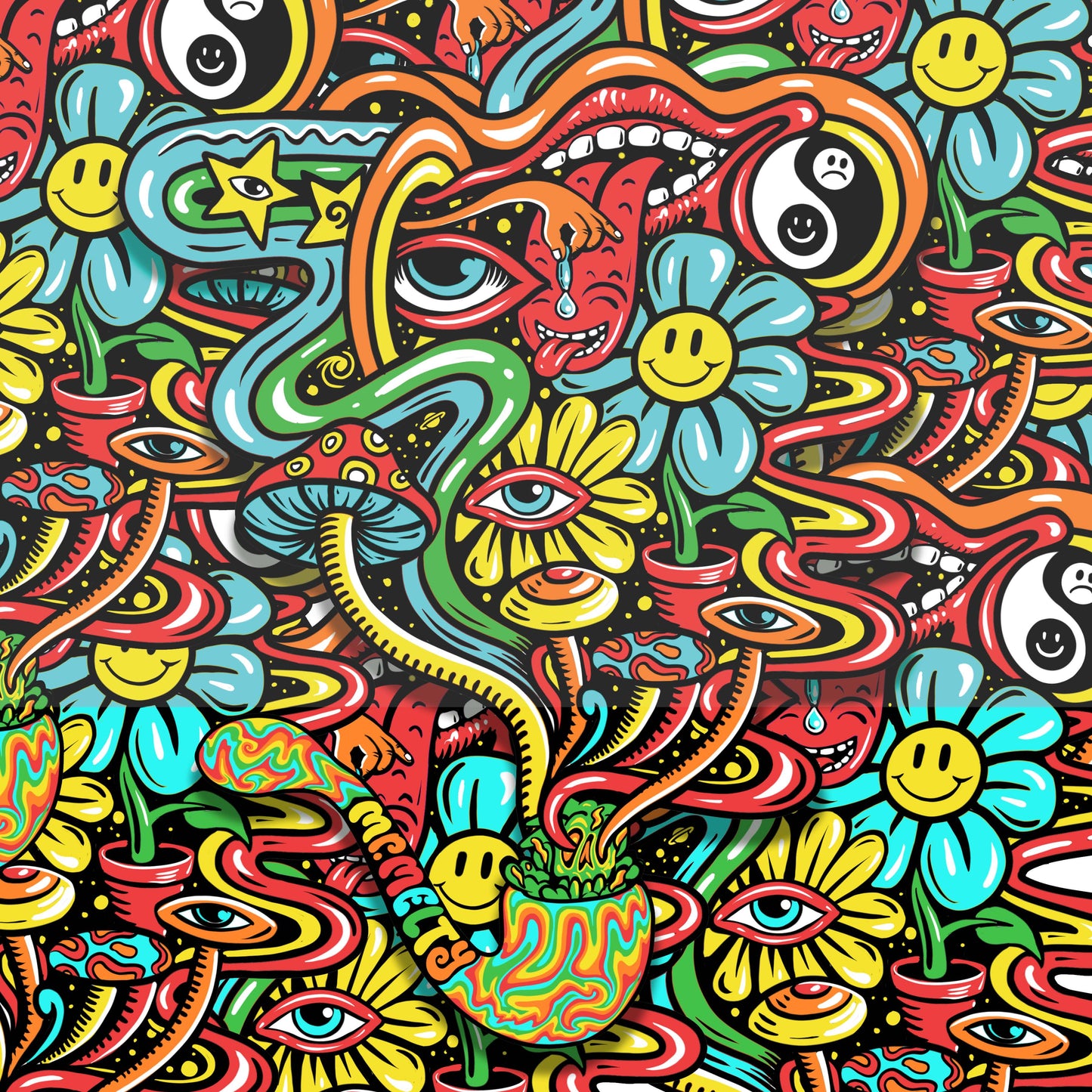Pipe Dream - 8 x 8 by Mr. Melty  (Canvas Print)