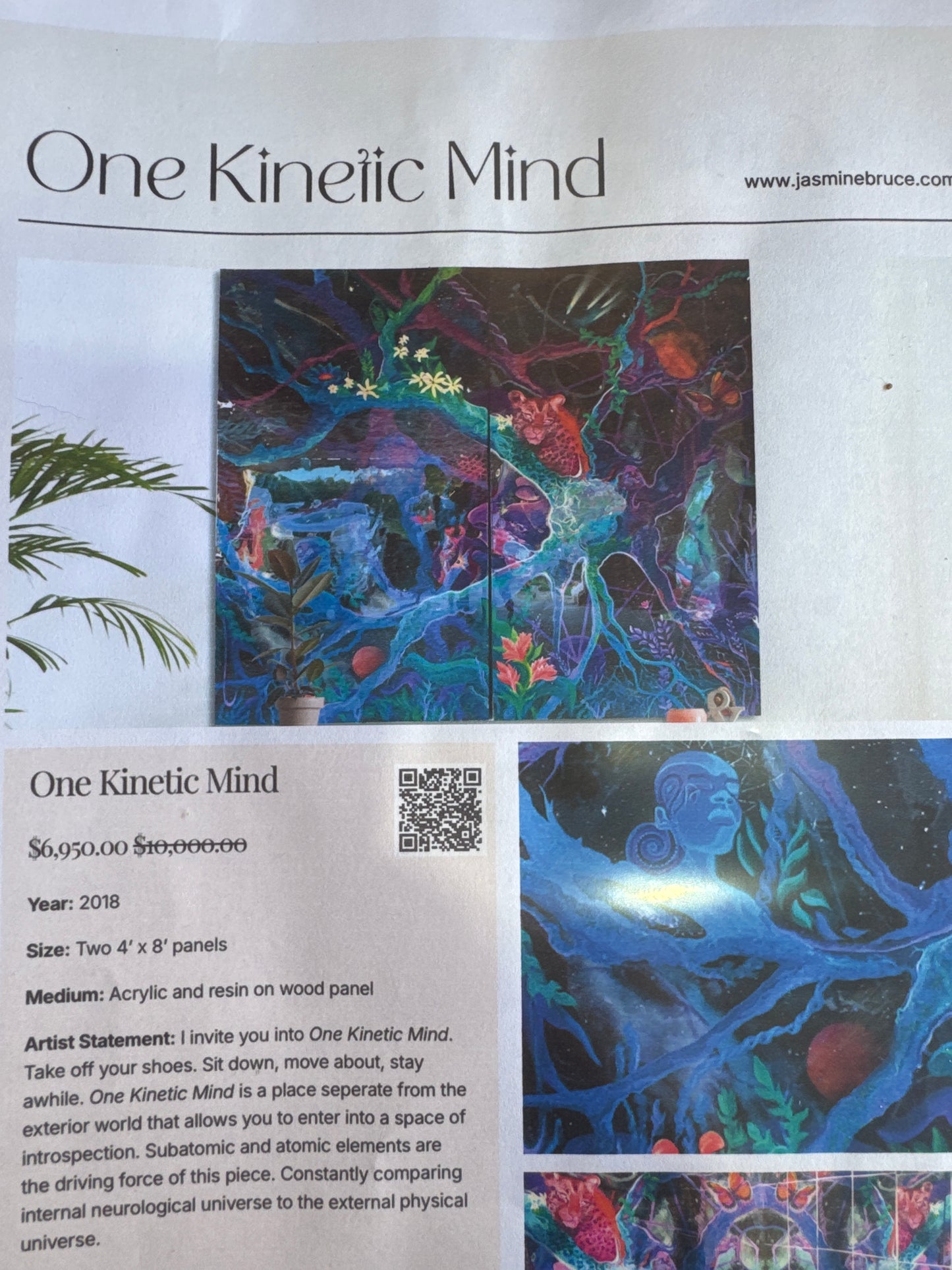 *One Kinetic Mind - 96 x 96 by Jasmine Bruce (Original)