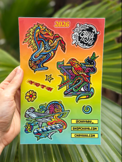 *2026 Sticker Sheet - 8.5 x 5.5 by Chaya Av (Accessory (pins, patches, etc))