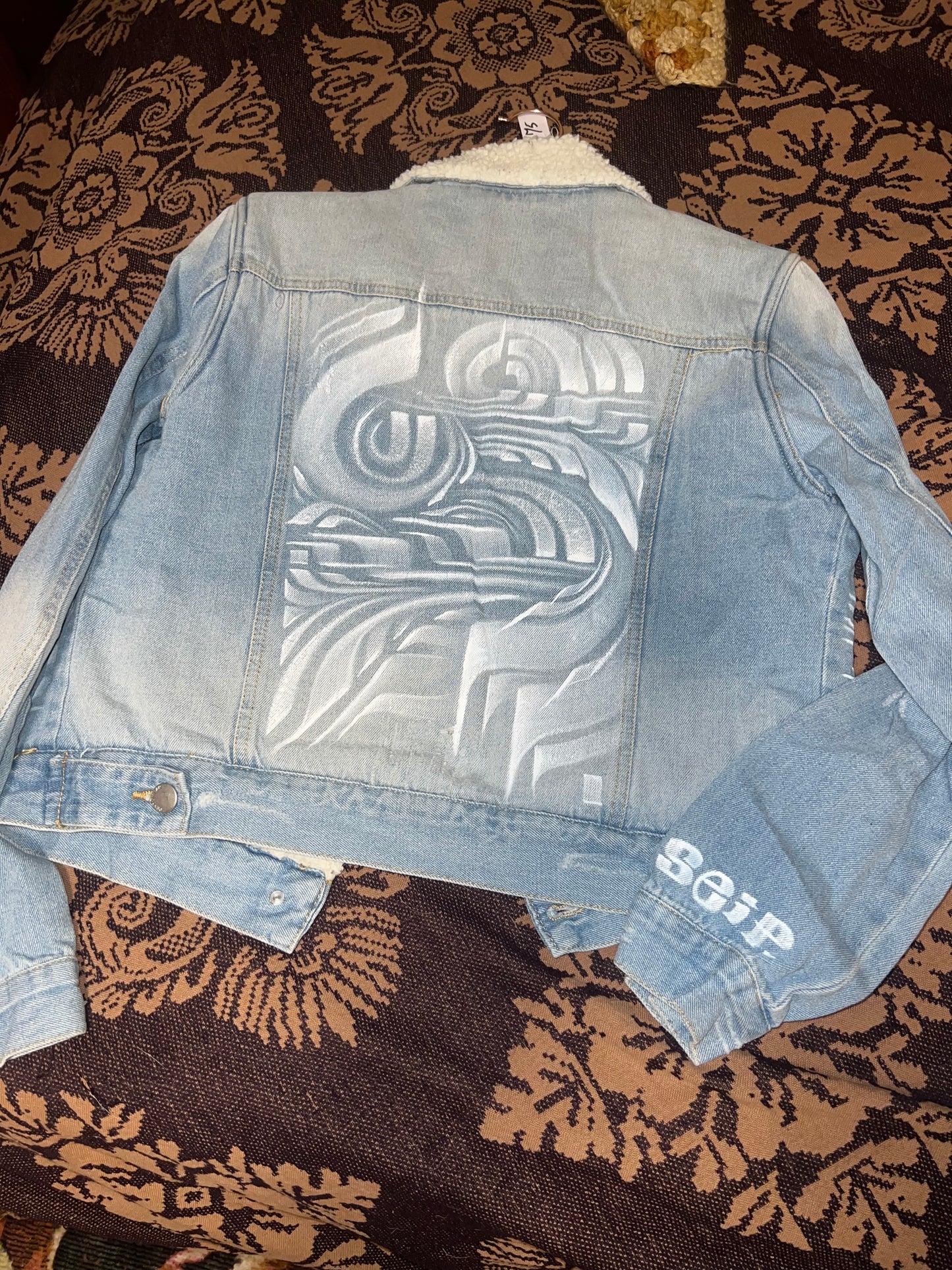 *Hand painted denim jacket  - Medium by SEIP (Apparel)
