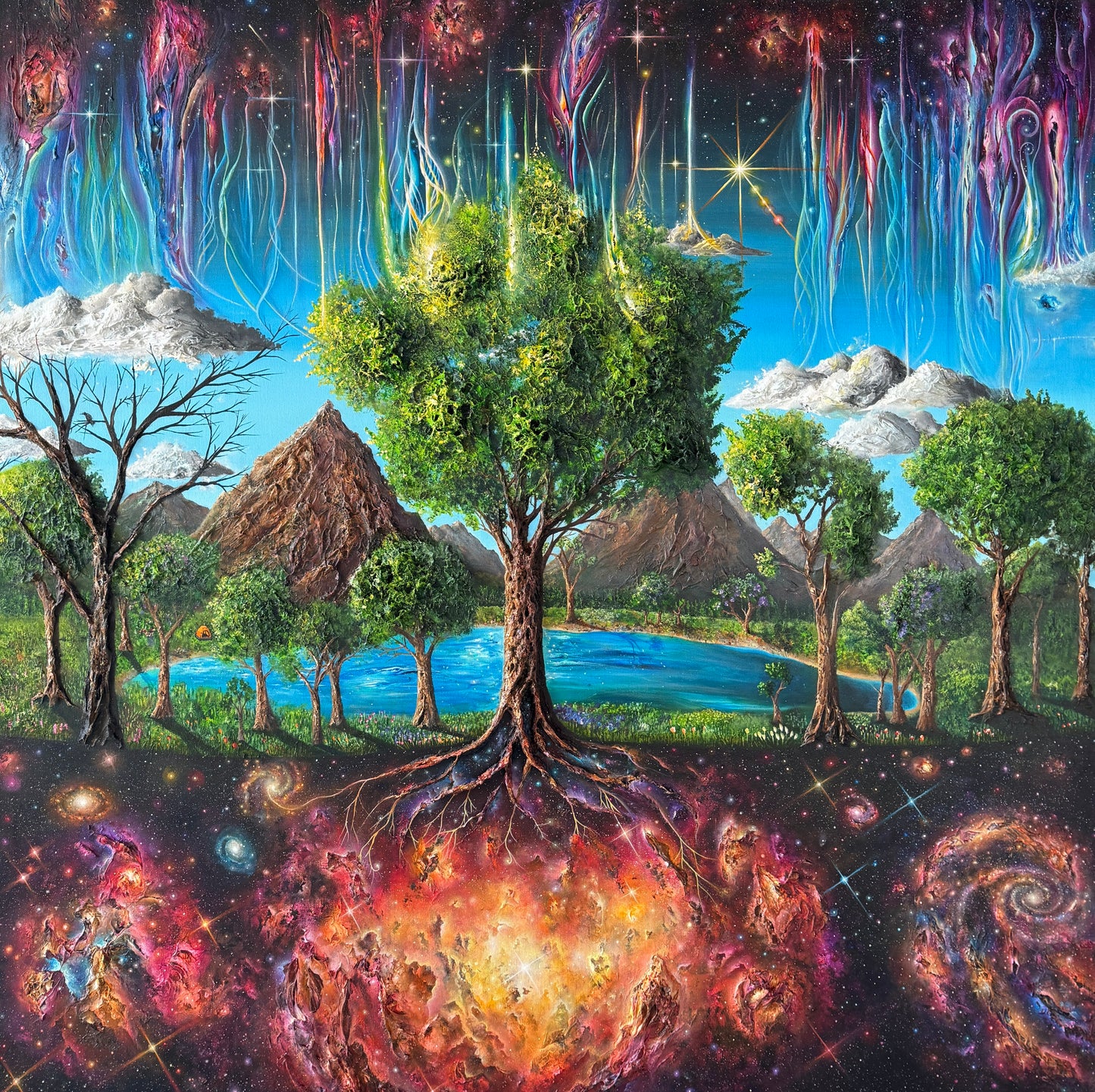 Awake Inside a Dream - 14 x 14 by Andrew Escudero (Canvas Print)