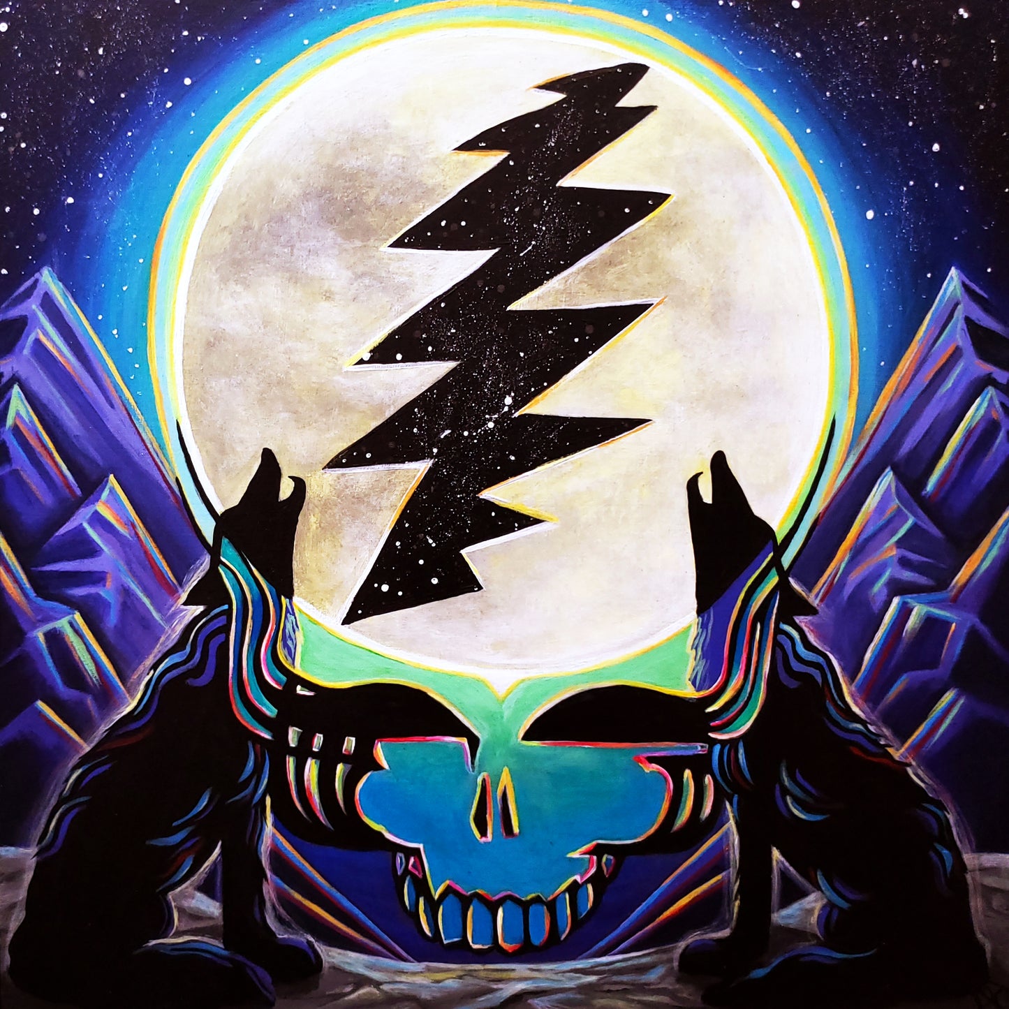 Peyote Coyote - 16 x 16 by VioletIris (Canvas Print)