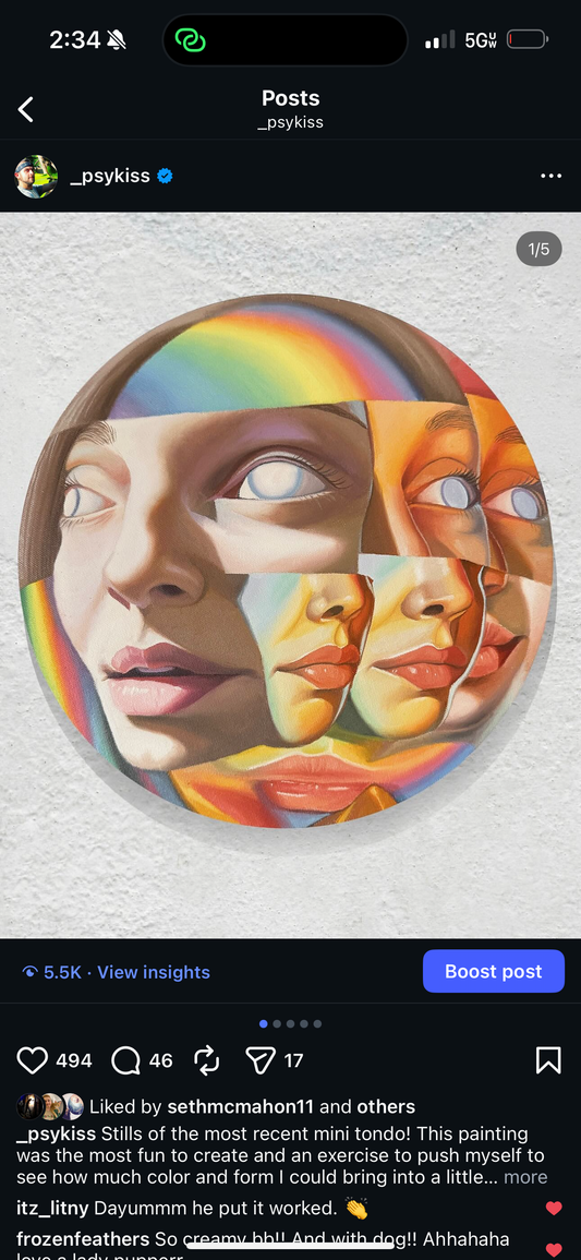 *Disillusioned  - 10 x 10 by Psykiss (Canvas Print)