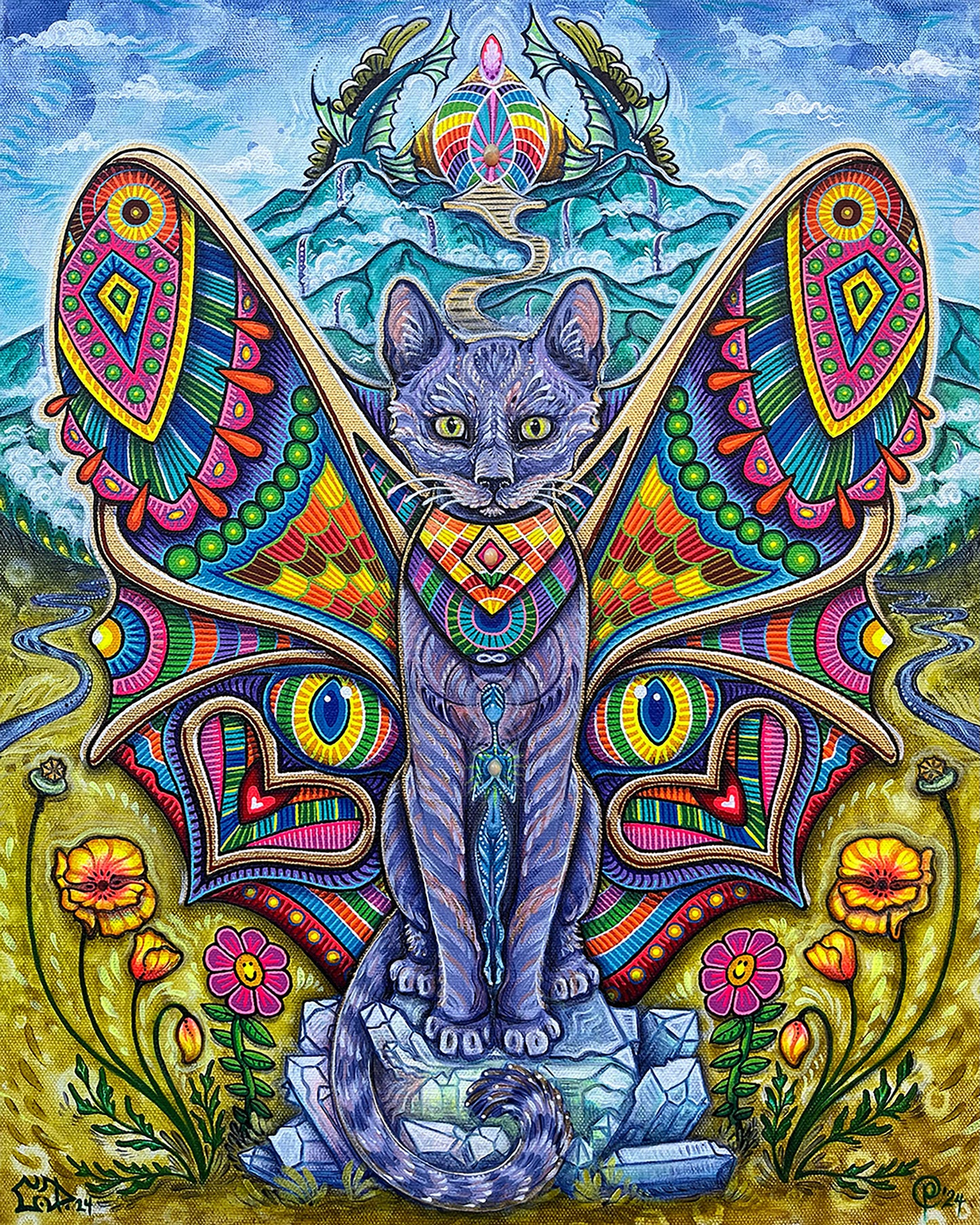 Lyran Love | Chris Dyer Collab - 16 x 12 by Paulina Casati (Canvas Print)