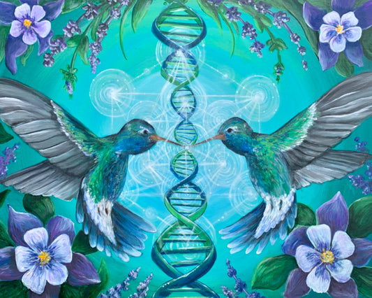 Hummingbird Energy - 8 x 10 by Ania Amador (Canvas Print)