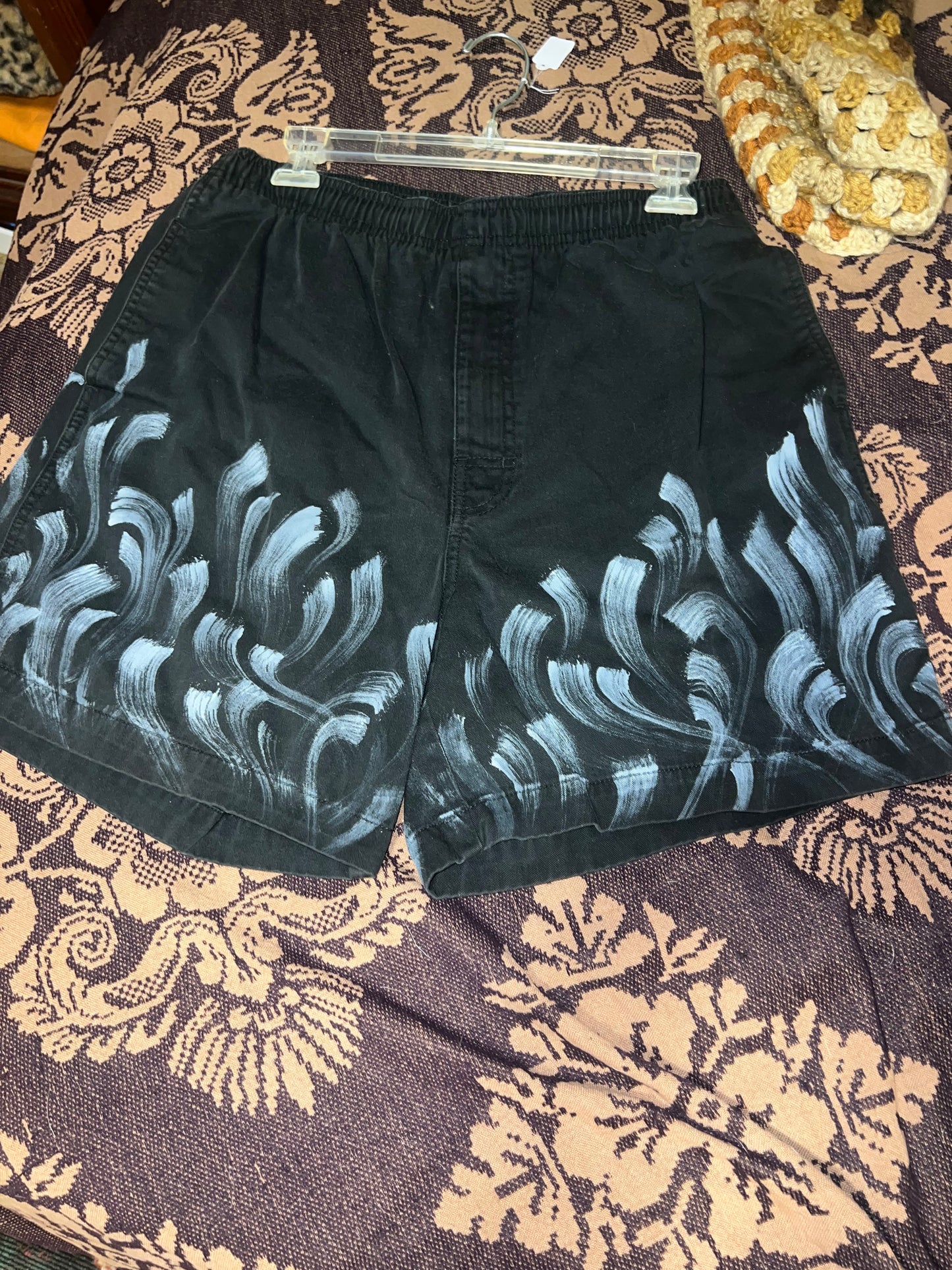 *Hand painted black men’s shorts  - Medium by SEIP (Apparel)
