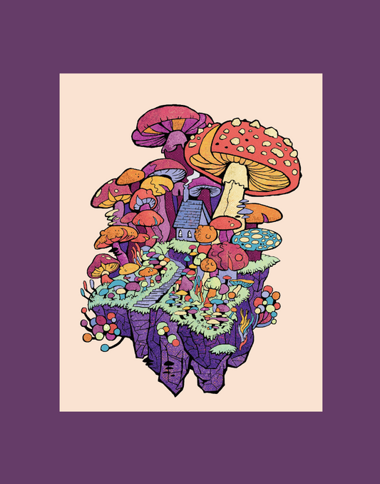 Fungi Forest  - 14 x 11 by Rutherford (Poster Print)
