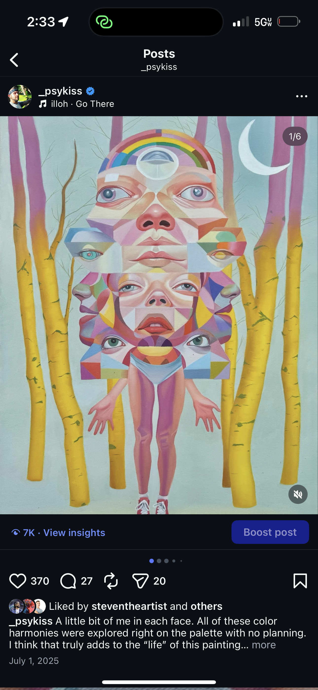 *7 layer Savonerie - 16 x 20 by Psykiss (Canvas Print)