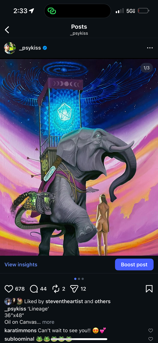 *Keeper of the Mountain - 11 x 14 by Psykiss (Canvas Print)