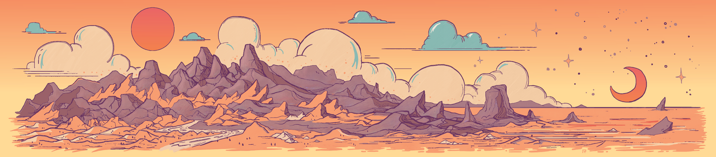 Mountain of Time - 8 x 36 by Rutherford (Poster Print)