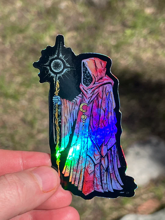 Celestial Shepherd - 3.55 x 2.6 by Rutherford (Stickers)