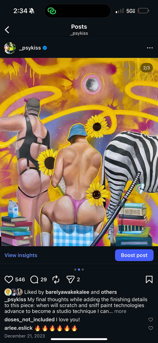 *Counting the cost - 12 x 15 by Psykiss (Canvas Print)