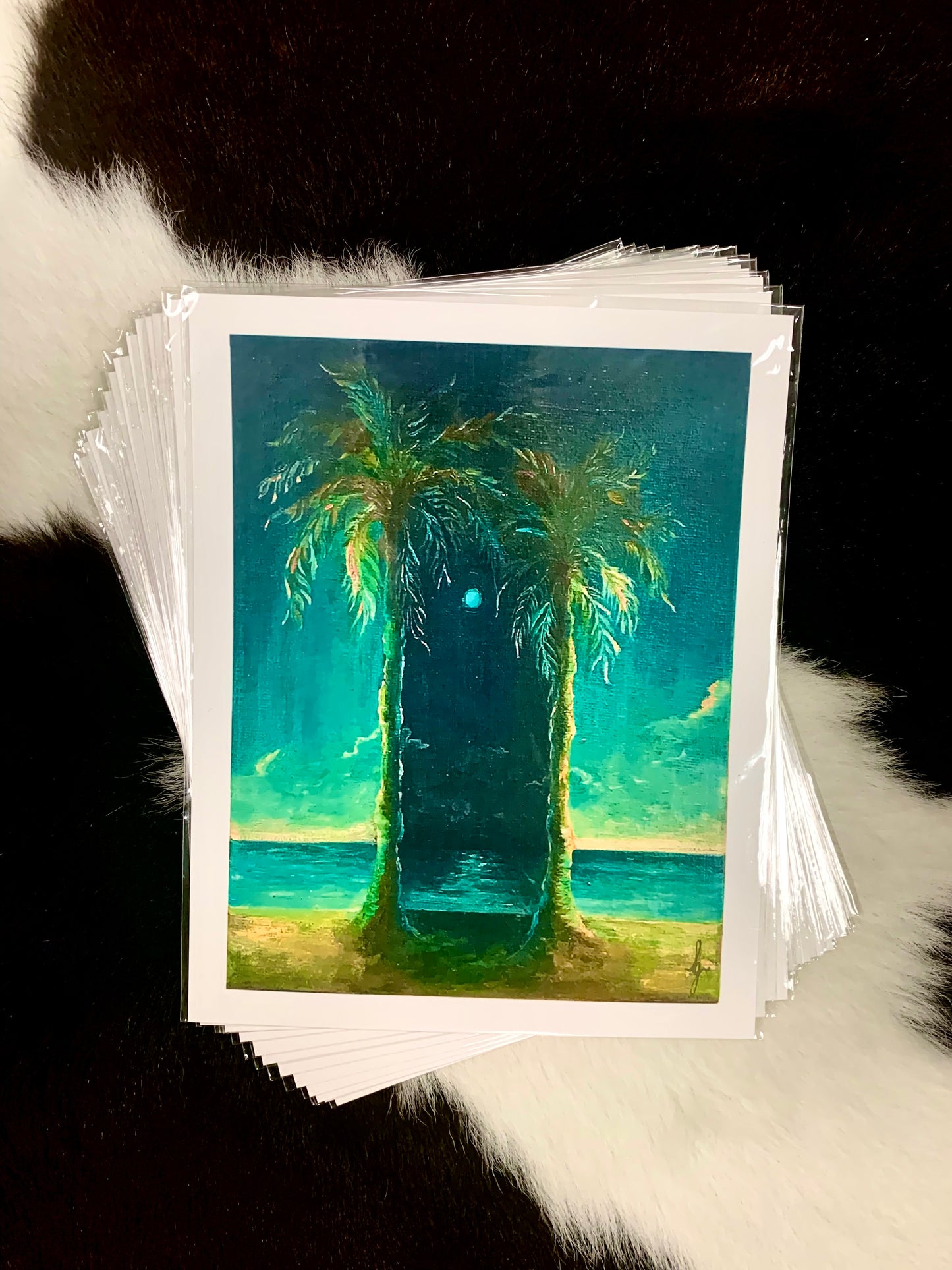 *I’ll Follow You Into The Dark (Palm Tree Portal) - 10 x 8 by Bailey Gumienny (Poster Print)