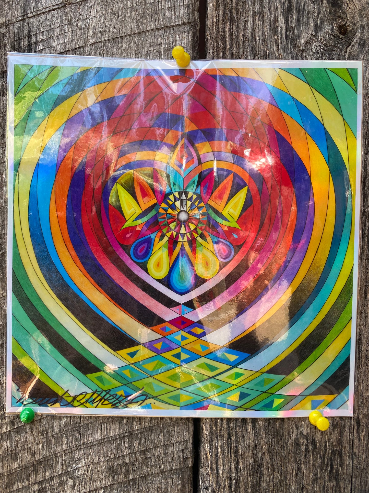 “Chrystal Heart” Holographic Print  - 8.5 x 8.5 (Poster Print)