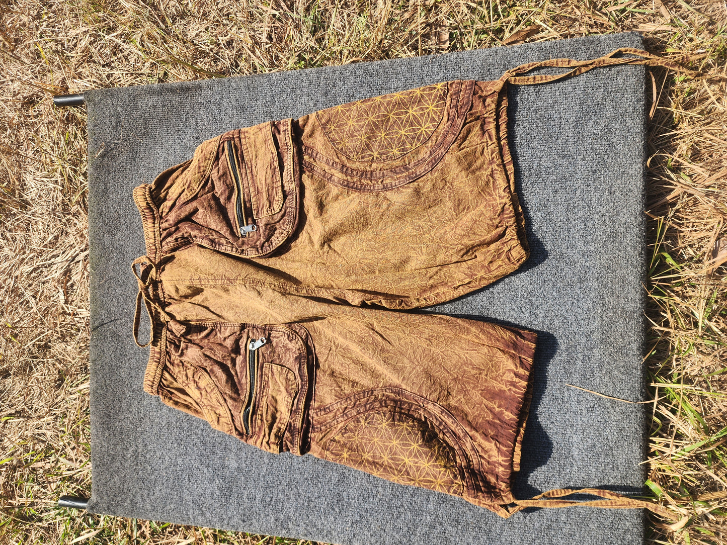 *Brown Flower of life shorts  - One Size Fits All by HamilJawnZ (Apparel)
