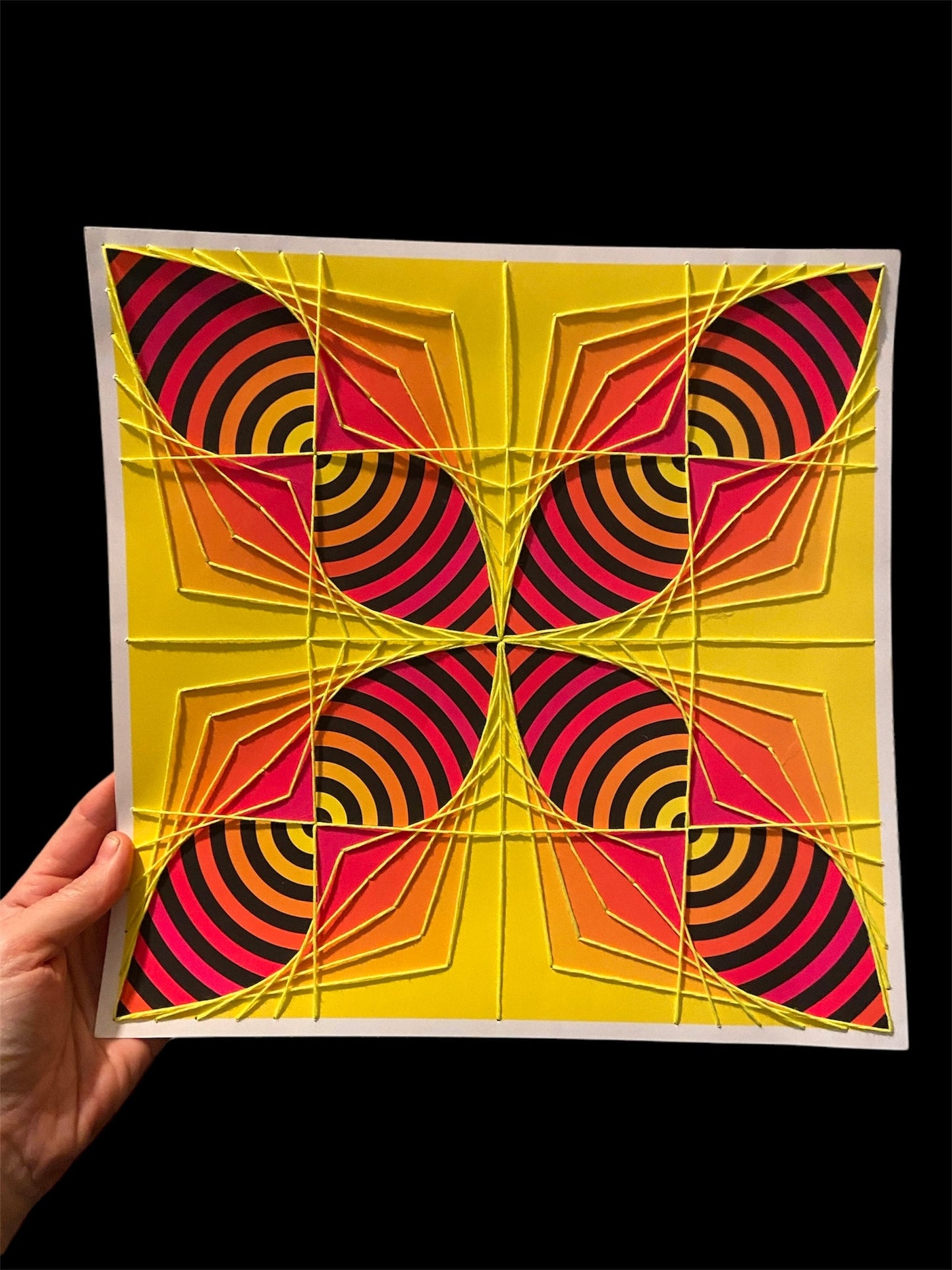 String art paper print  - 12 x 12 by Technocolor  (Poster Print)