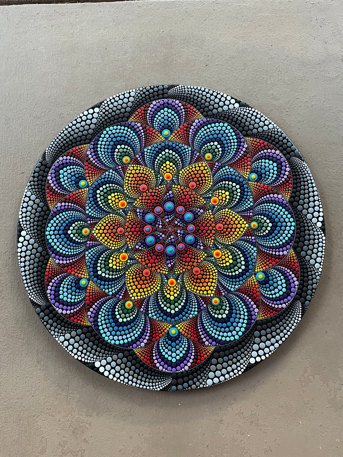 *Electric Blossom - 27 x 27 by Brandon Rollin (Original)