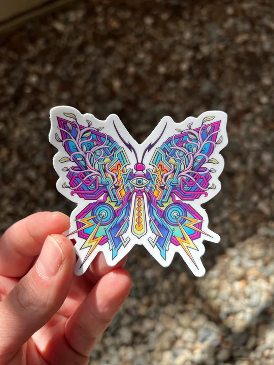 Electrofly (Butterfly) - 2.79 x 3 by Rutherford (Stickers)