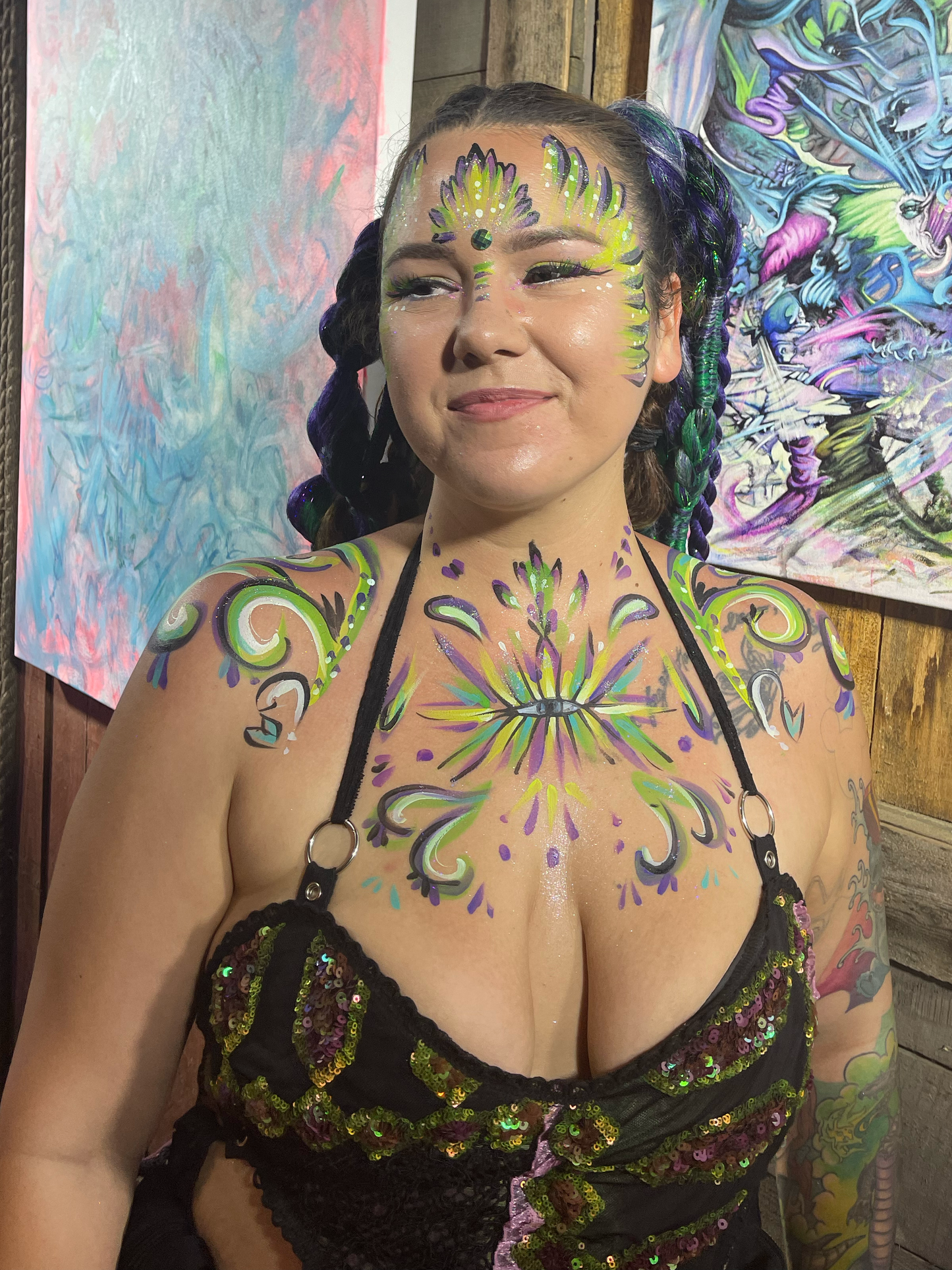 *The Works - Face Paint and Massage - 24 x 10 by Katie Fogg (Other)