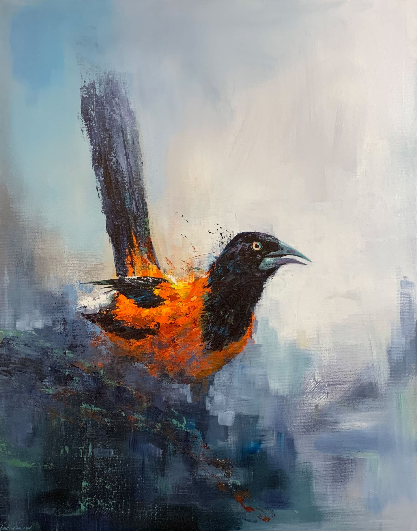 Campo In The Mist - 14 x 11 by Logan Walden Art (Canvas Print)