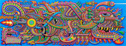 Process of Evolution - 10 x 28 by Chris Dyer (Canvas Print)